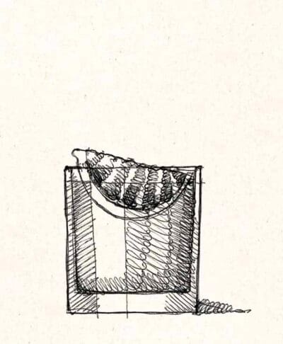 illustration du cocktail Monsieur M dessiné à la main.