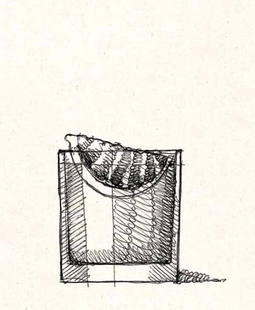 illustration du cocktail Monsieur M dessiné à la main.