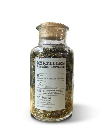 photo de l'infusion Maison M myrtilles pensées sauvages