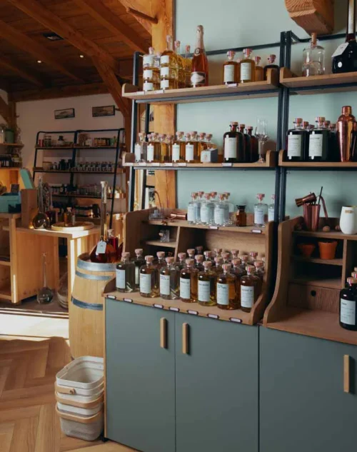 Photo de l'intérieur de la distillerie Maison M